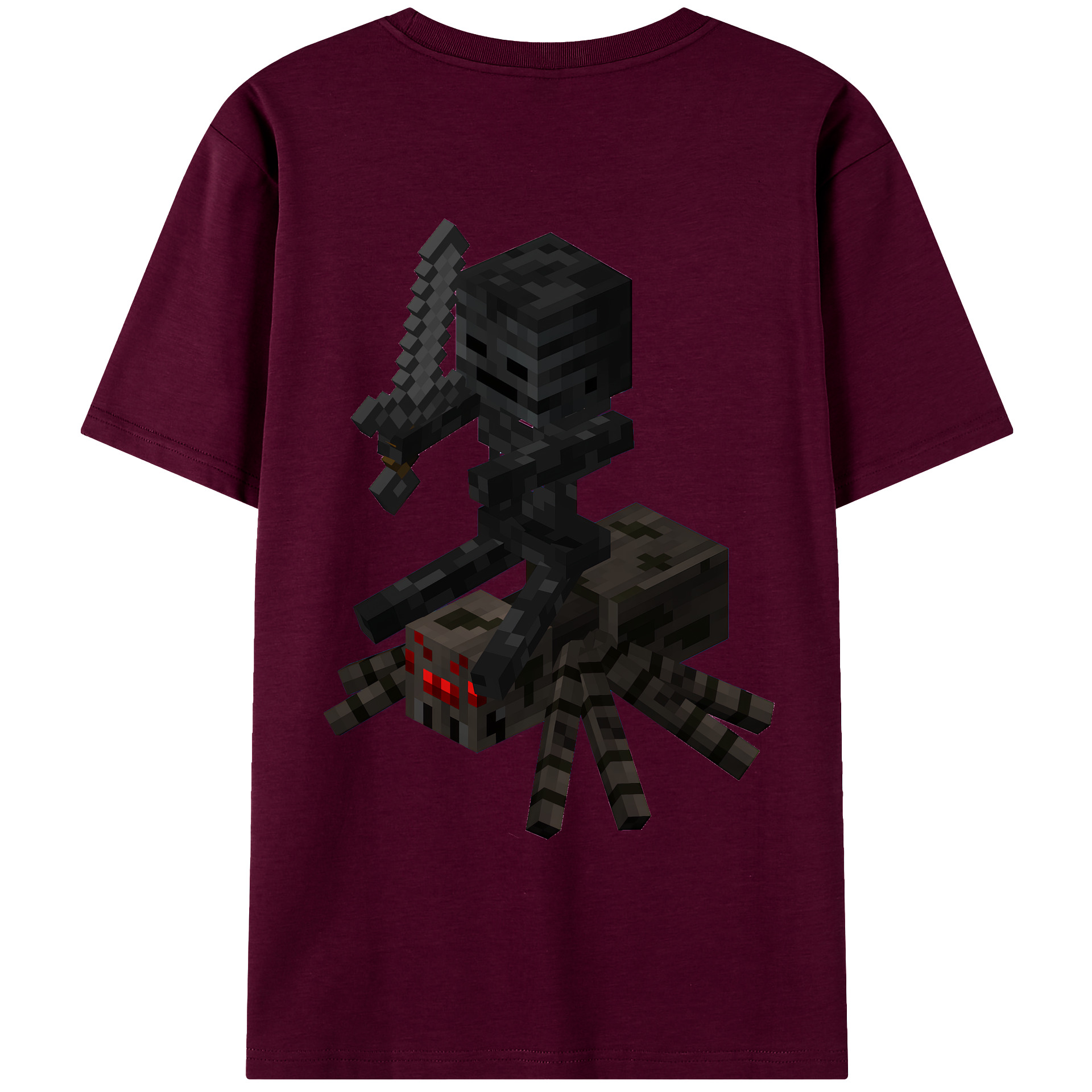 （画像用） マインクラフト ブロックの世界 Minecraft MC Block world レディース半袖Tシャツ(バックプリント)